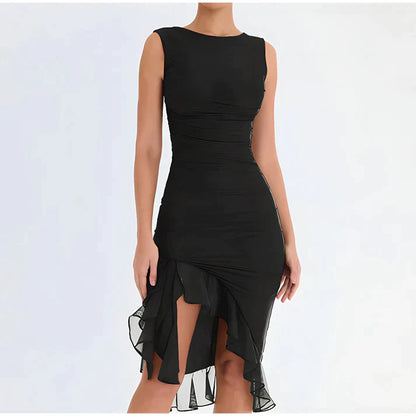 Ärmelloses Midikleid Mit Tülldetail