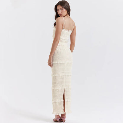 Maxi-Slipkleid Mit Plissierung
