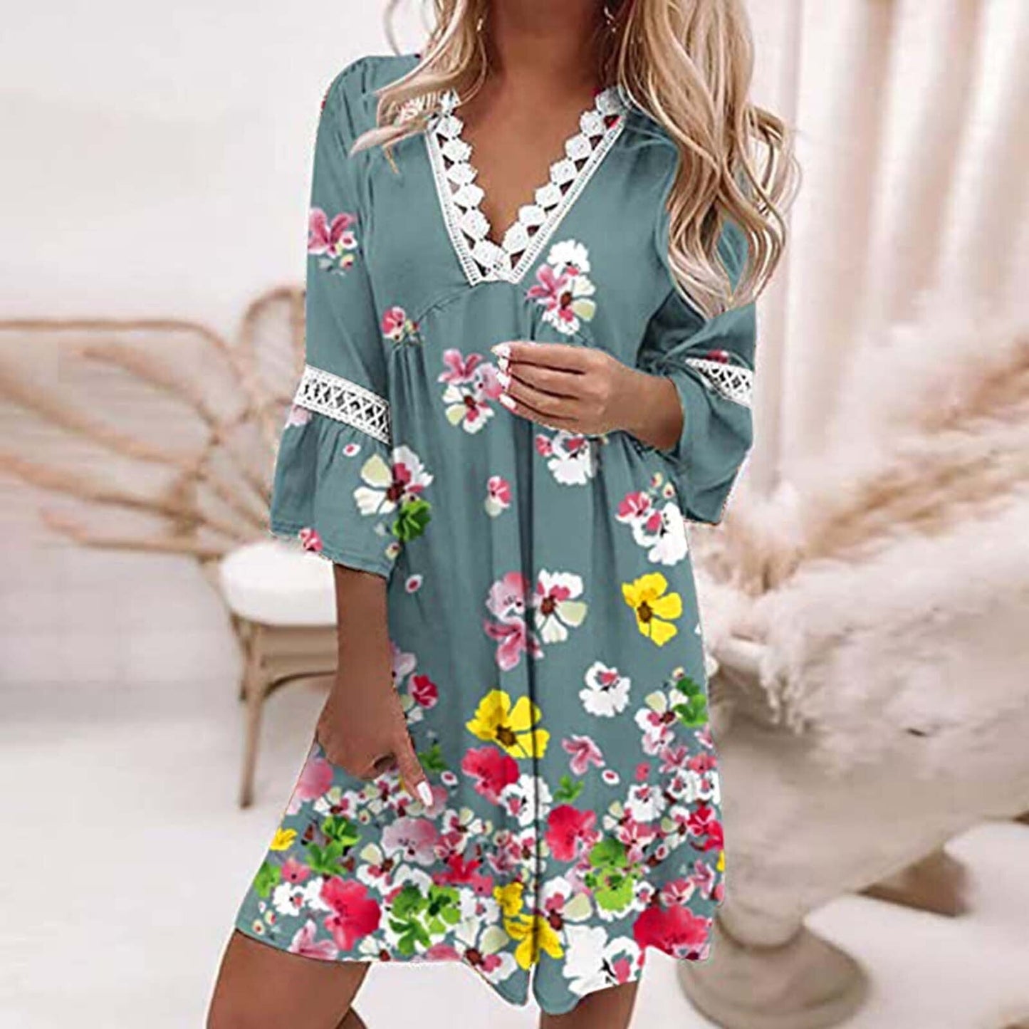 Maxikleid Mit Blumenmuster