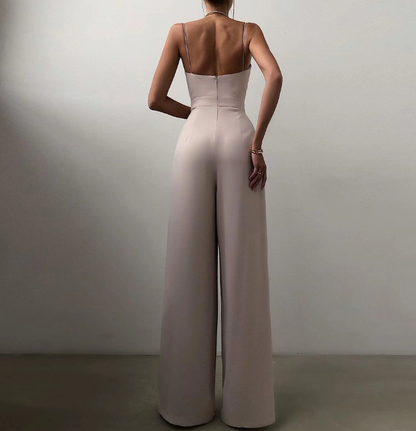 Lässiger Jumpsuit Mit Geradem Schnitt Und Strickdetails