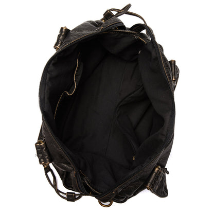 Luxuriöse Schwarze Lederhandtasche