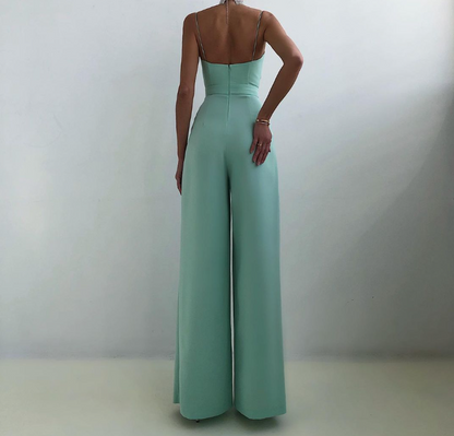 Lässiger Jumpsuit Mit Geradem Schnitt Und Strickdetails