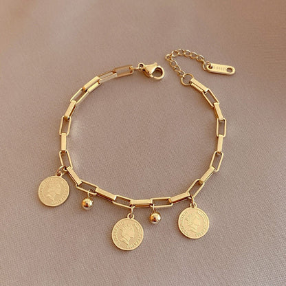 Rundes Signature-Armband Aus Edelstahl Für Damen
