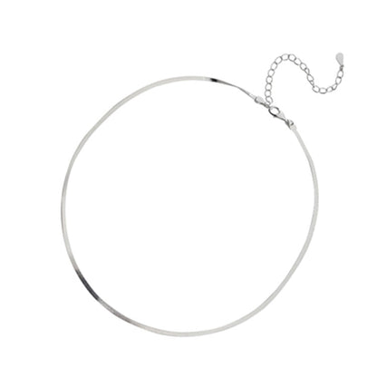 Elegante Schlangenknochenkette Aus Echtem Silber
