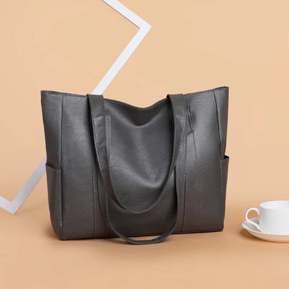 Stilvolle Einfarbige Schultertasche Mit Reißverschluss Für Damen