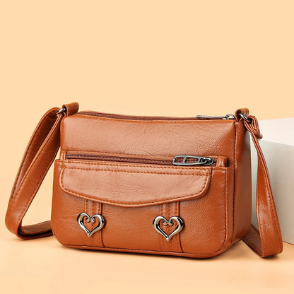 Vintage-Umhängetasche Mit Mehreren Taschen