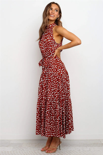 Maxi-Sommerkleid Mit Punktemuster
