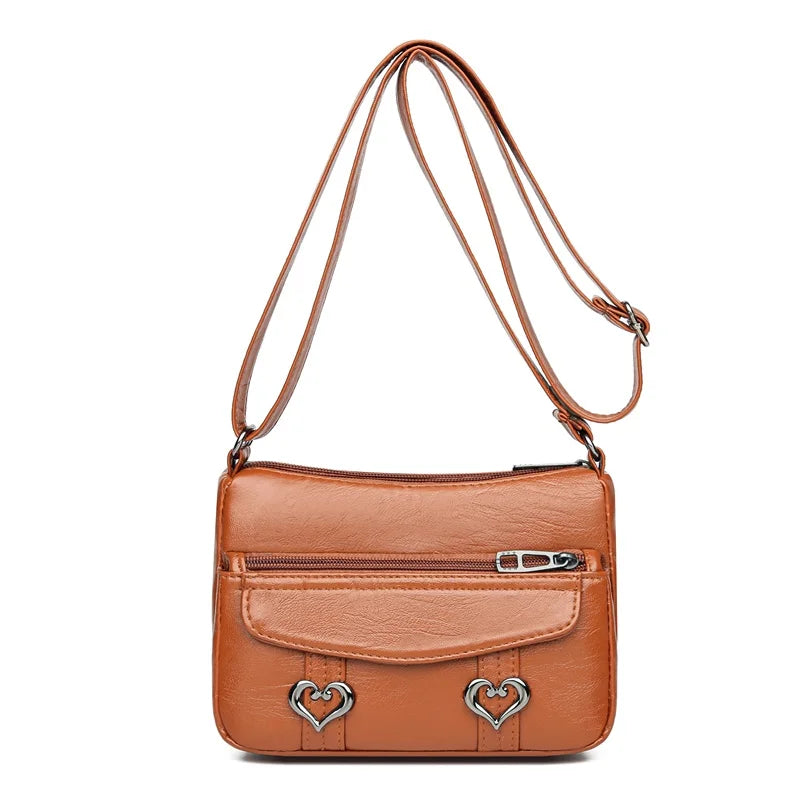 Vintage-Umhängetasche Mit Mehreren Taschen