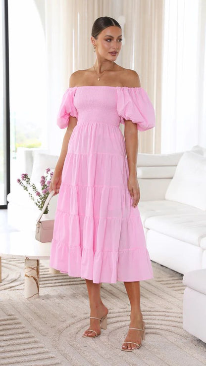 Trägerloses, Elegantes, Tief Ausgeschnittenes Midikleid