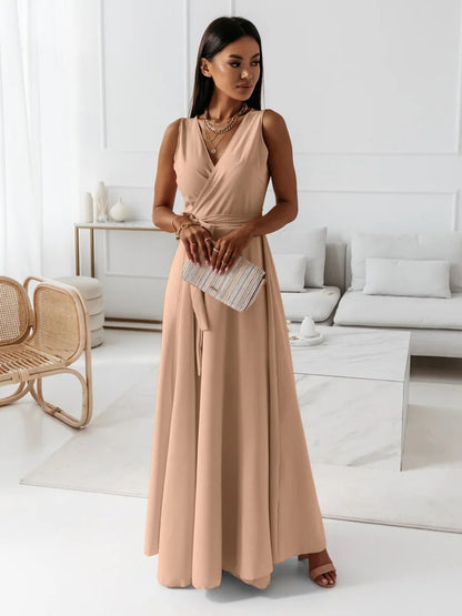 Cocktailkleid Mit Taillengürtel | Maxikleid Mit Schickem Und Schlichtem Design