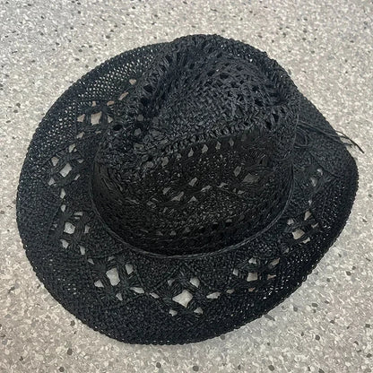 Retro Sommer Strand Stroh Cowboyhut