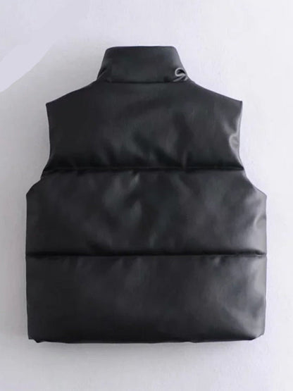 Lederjacke Mit Stehkragen