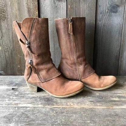Elegante Stiefel İm Kunstleder-Design