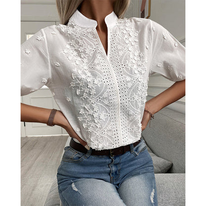 Kurzärmlige Bluse İm Stilvollen Design