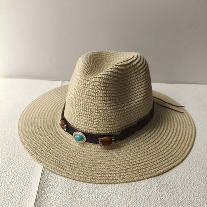 Retro Sommer Strand Stroh Cowboyhut