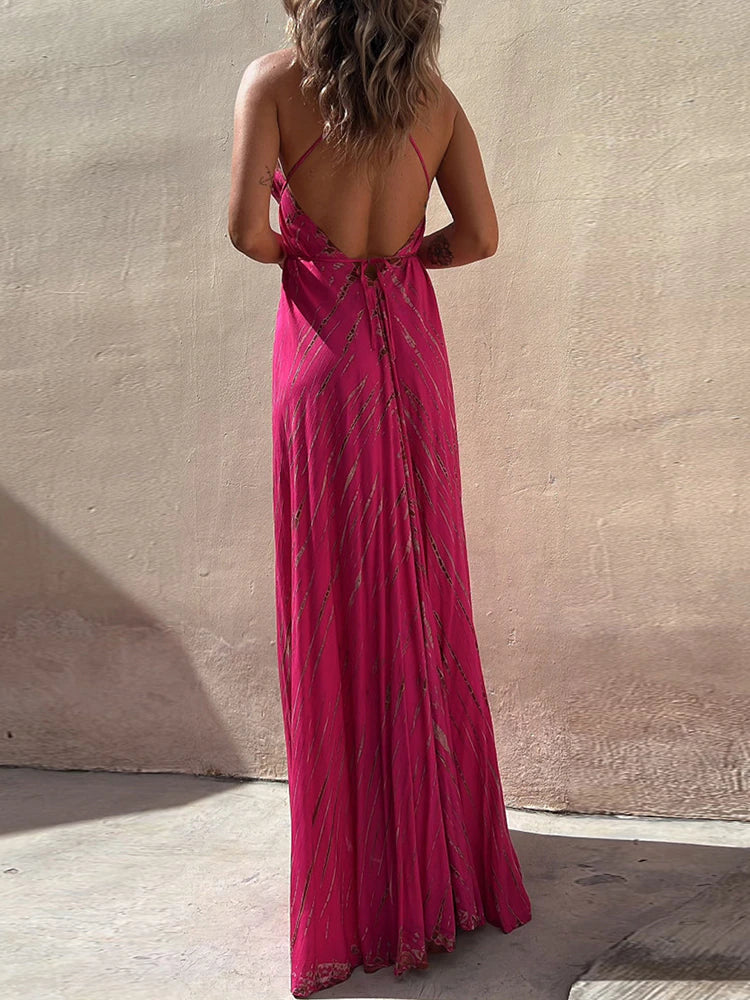 Rückenfreies Sommer-Maxikleid