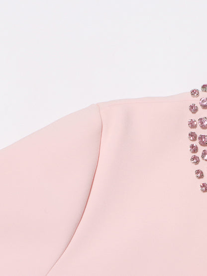 Midikleid Mit Schleife Und Kristalldetail