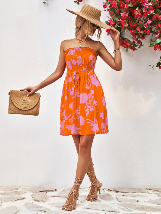 Schulterfreies, Trägerloses Midikleid
