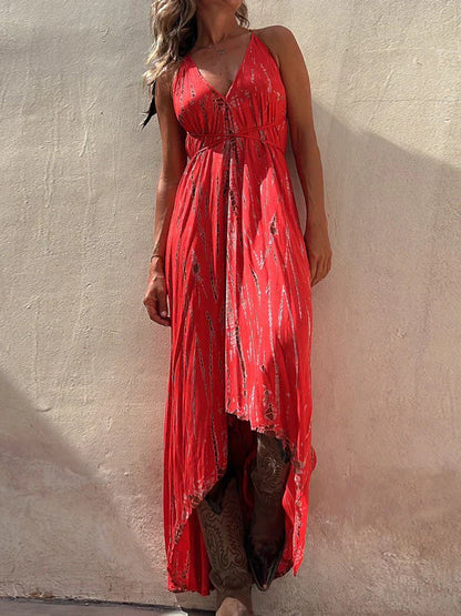 Rückenfreies Sommer-Maxikleid