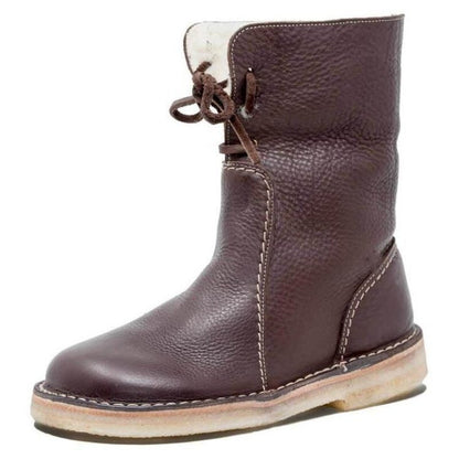 Schnürstiefel Mit Bauschiger Innenseite