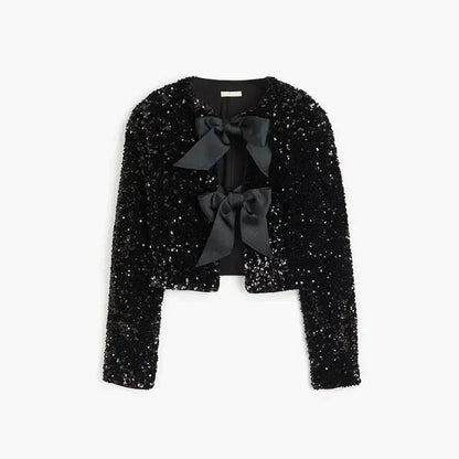 Stylische Designjacke Mit Schleifendetail