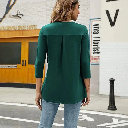 Stylische Bluse Mit V-Ausschnitt