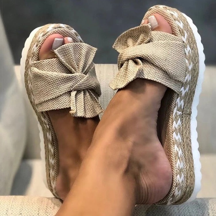 Edle Slipper Mit Schleifen-Design