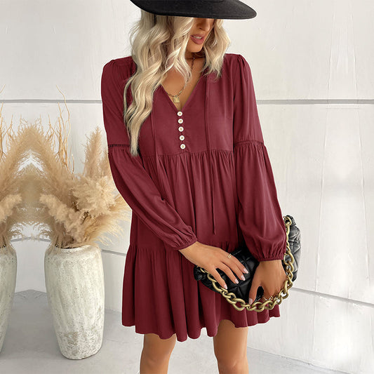 Kleid Mit Volantdetail Und A-Linien-Rock