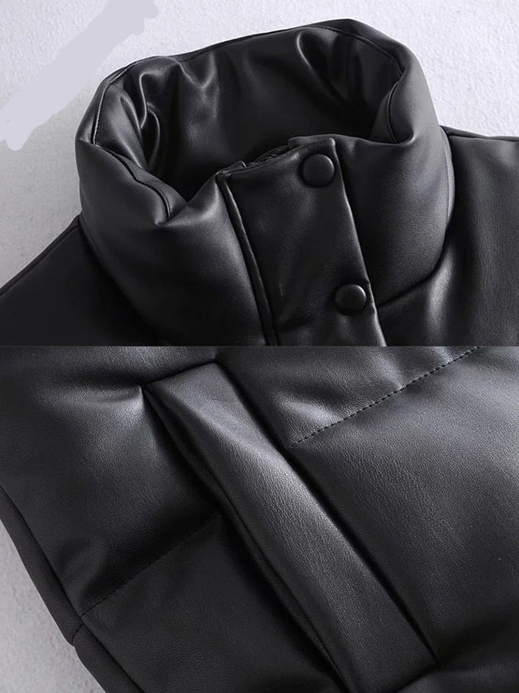 Lederjacke Mit Stehkragen