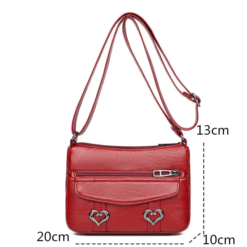 Vintage-Umhängetasche Mit Mehreren Taschen