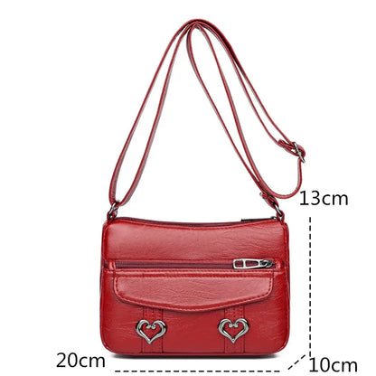 Vintage-Umhängetasche Mit Mehreren Taschen