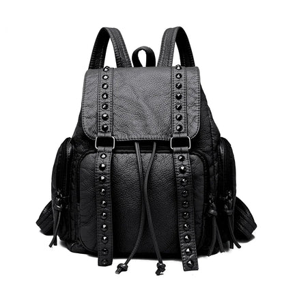 Hochwertiger Damenrucksack Aus Weichem Leder