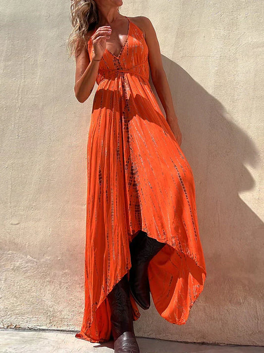 Rückenfreies Sommer-Maxikleid
