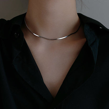 Elegante Schlangenknochenkette Aus Echtem Silber