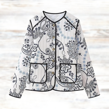 Geblümte Vintage-Jacke