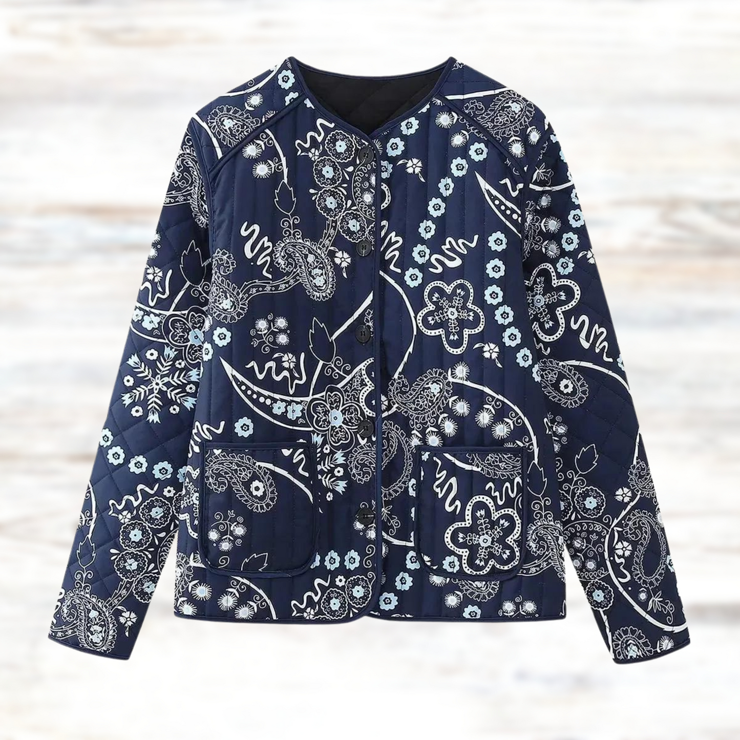 Geblümte Vintage-Jacke