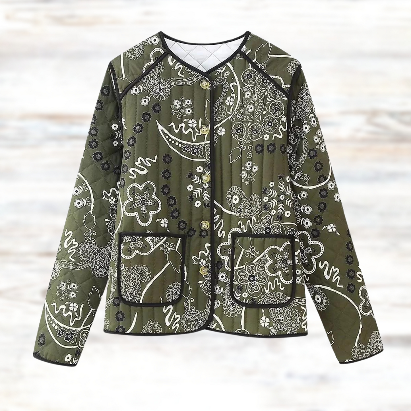 Geblümte Vintage-Jacke