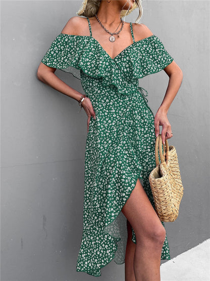Elegantes Schulterfreies Midikleid