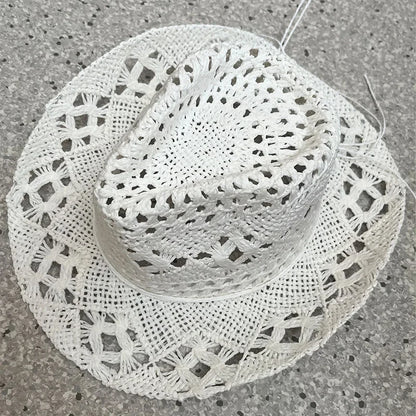Retro Sommer Strand Stroh Cowboyhut