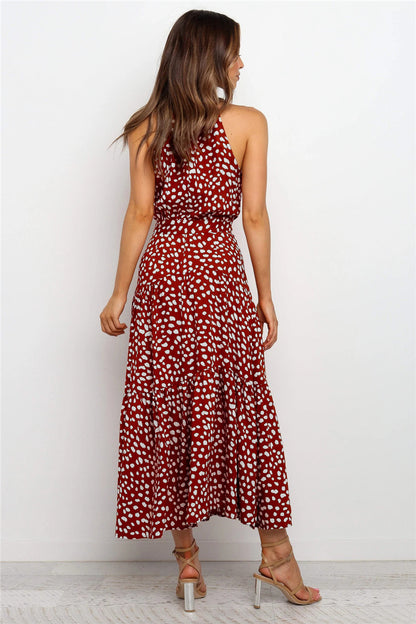 Maxi-Sommerkleid Mit Punktemuster