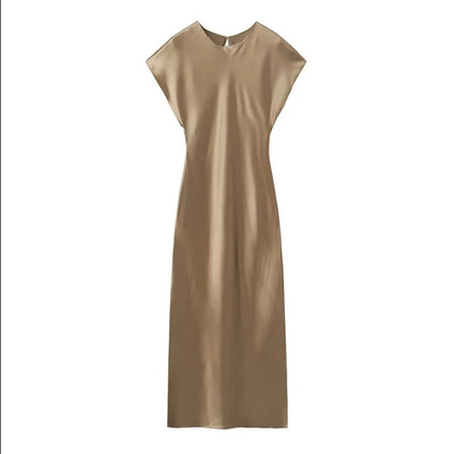 Elegantes Satin-Maxikleid