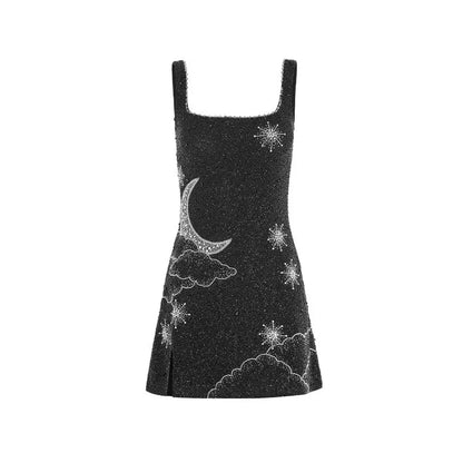 Minikleid Mit Stern- Und Halbmond-Detail
