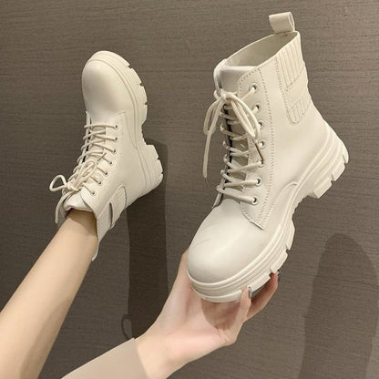 Elegante Leder-Schnürstiefel
