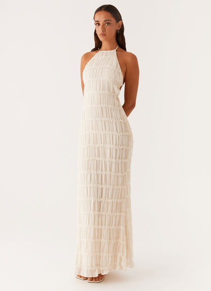 Stilvolles Neckholder-Kleid, Lang, Rückenfrei, Ärmellos, Lässig, Sommer-Strandkleid
