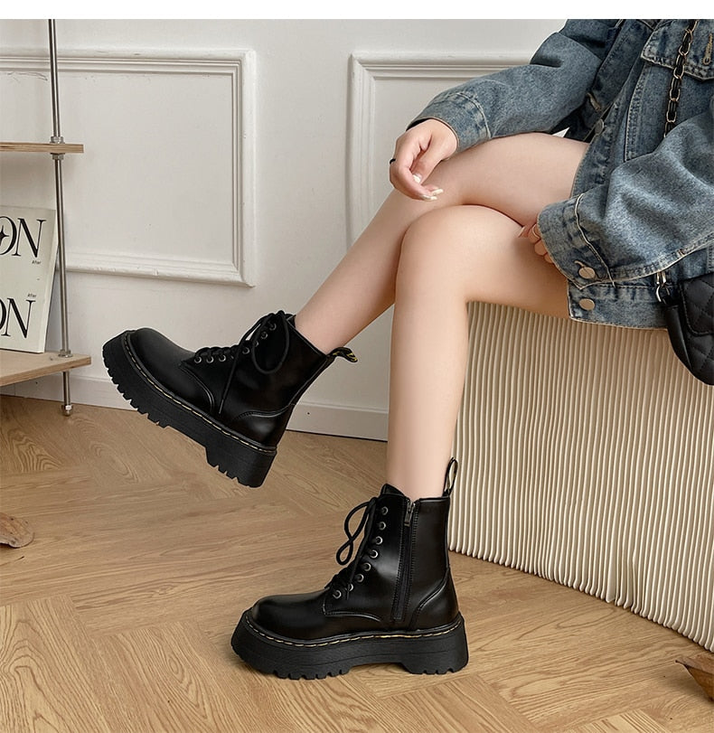 Plateaustiefel Für Damen