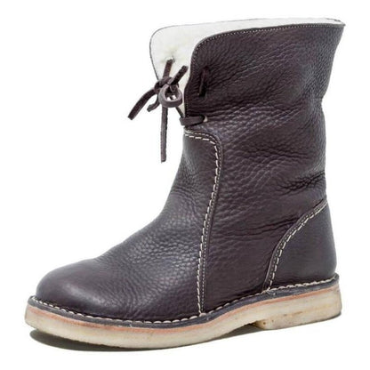 Schnürstiefel Mit Bauschiger Innenseite