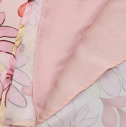 Langärmliges Maxikleid Mit Blumendruck