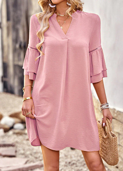 Midikleid Mit V-Ausschnitt
