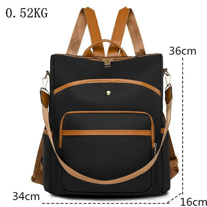 Reiserucksack Damen Nylon Wasserdichter Laptop-Rucksack