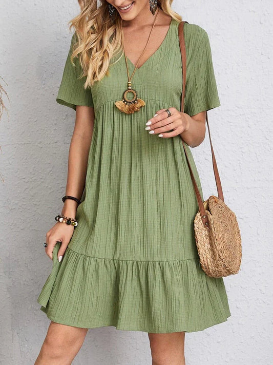 Maxi-Sommerkleid Mit V-Ausschnitt